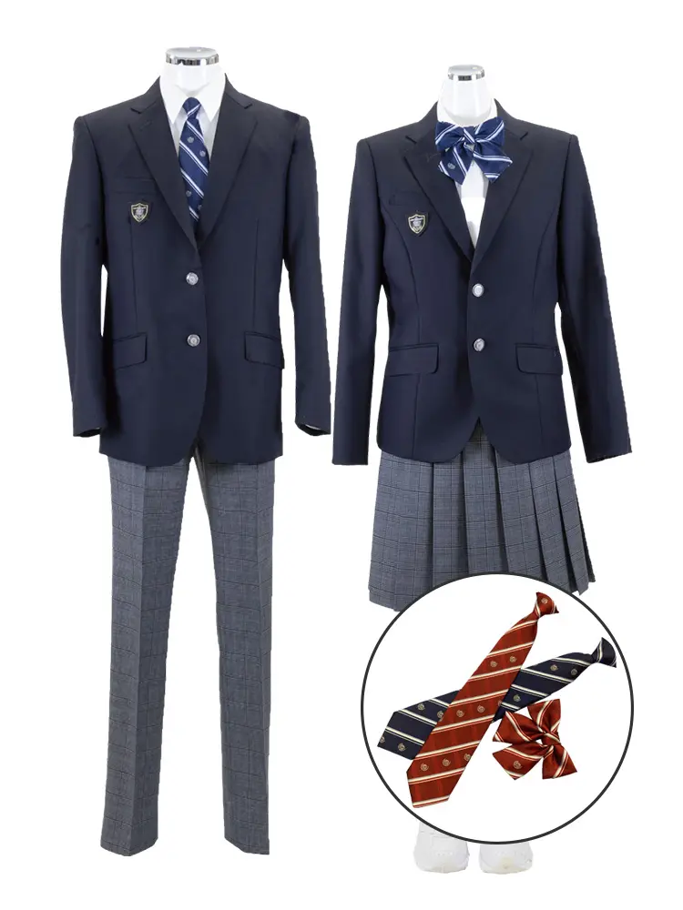 八木中学校制服　ネクタイ・リボンは色違いあり